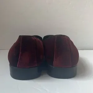 Aldo | Shoes | Aldo Mens Burgandy Black Velvet Loafers Shoes 